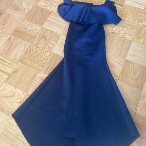 Off the shoulder ruffle gown